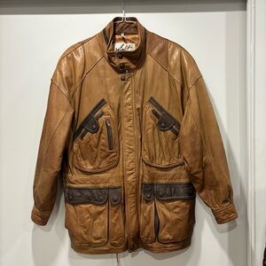 Vintage Winlet Brown Leather Jacket Size L